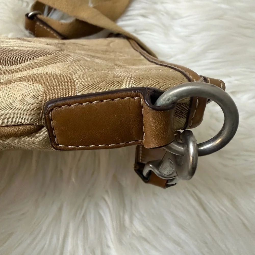 Coach Tan and Brown Crossbody Bag
